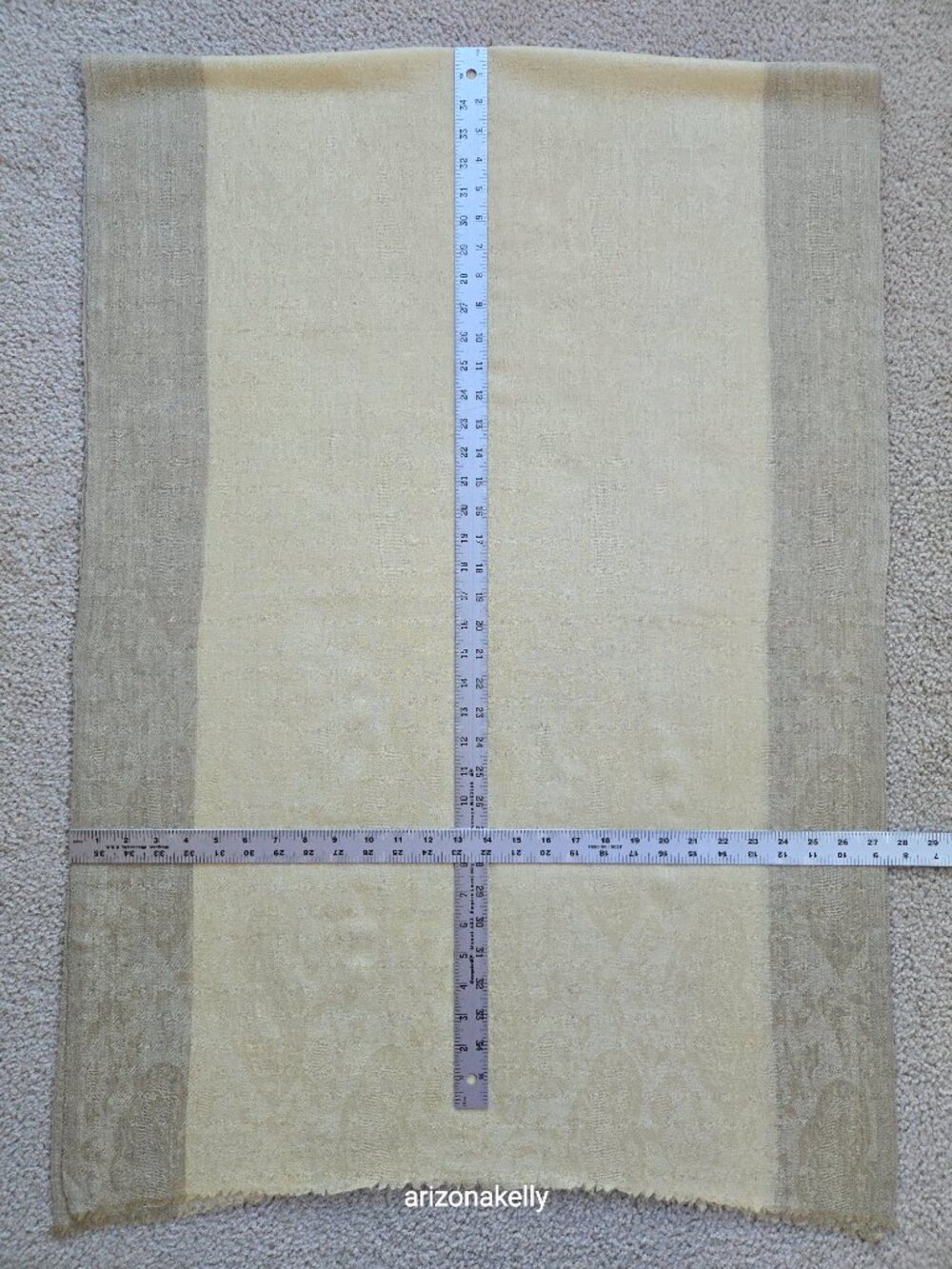 Cashmere Jacquard Scarf Lightweight Woven - Picture 7 of 15
